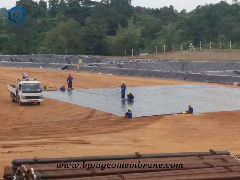 HDPE Pit liner for oil fluid containment project in Myanmar