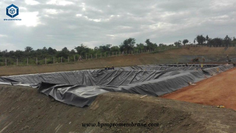 HDPE Geotech Liner for Oil Pit in Myanmar