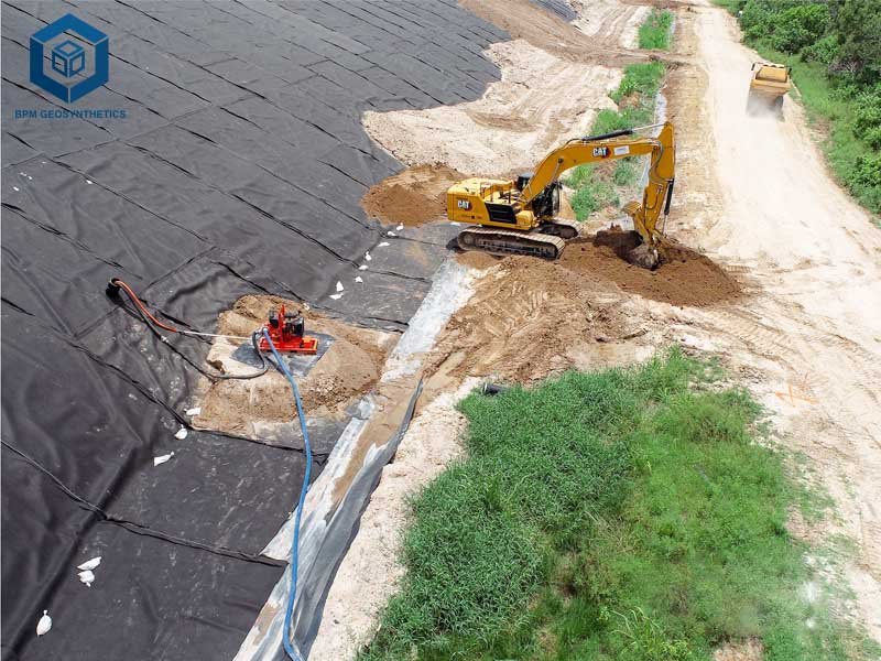 HDPE Geomembrane Liner for Waste Landfill Leachate